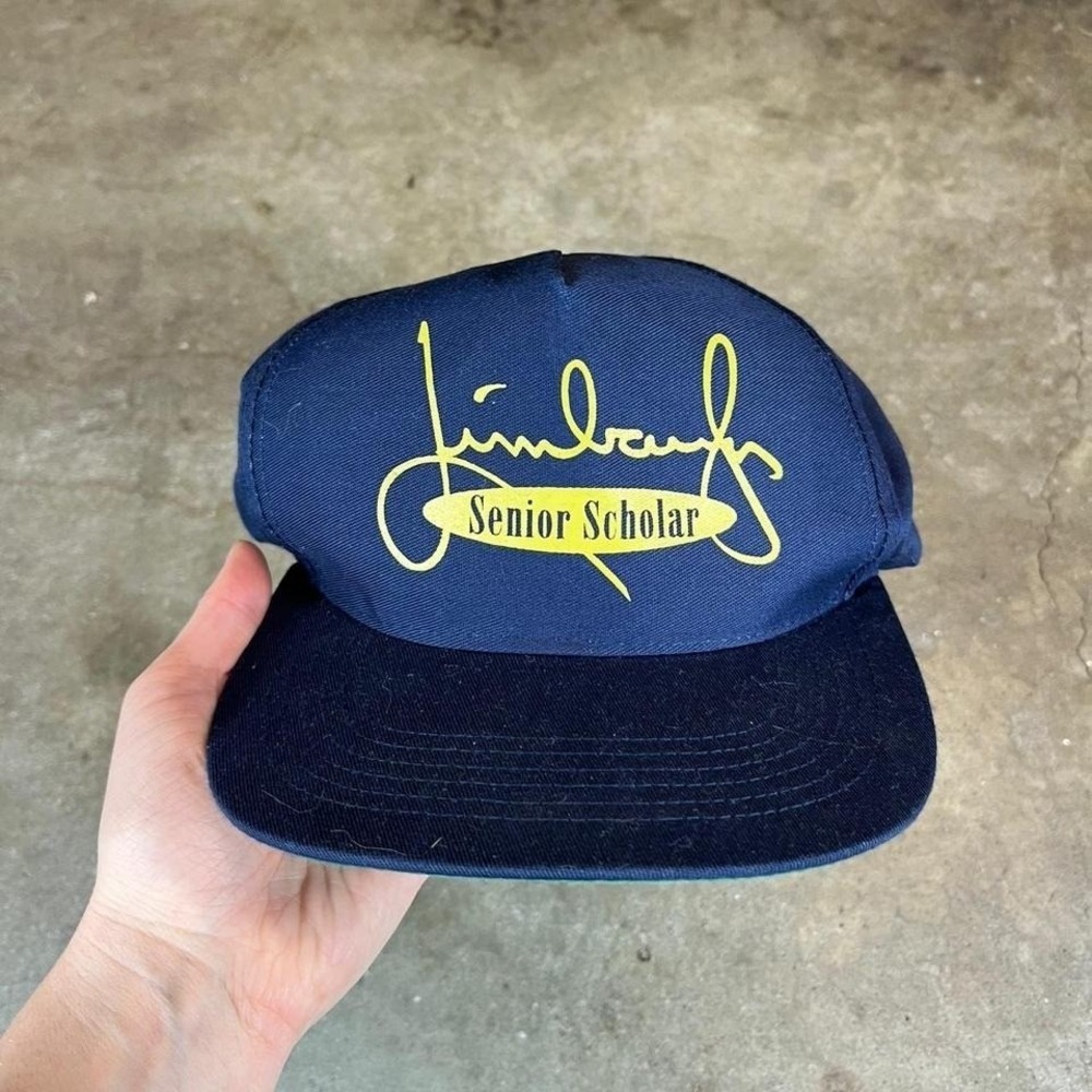 Vintage Jim Beam Senior Scholar navy blue snapback hat